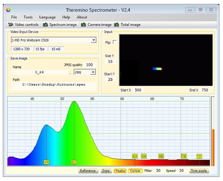 Theremino Spectrometer